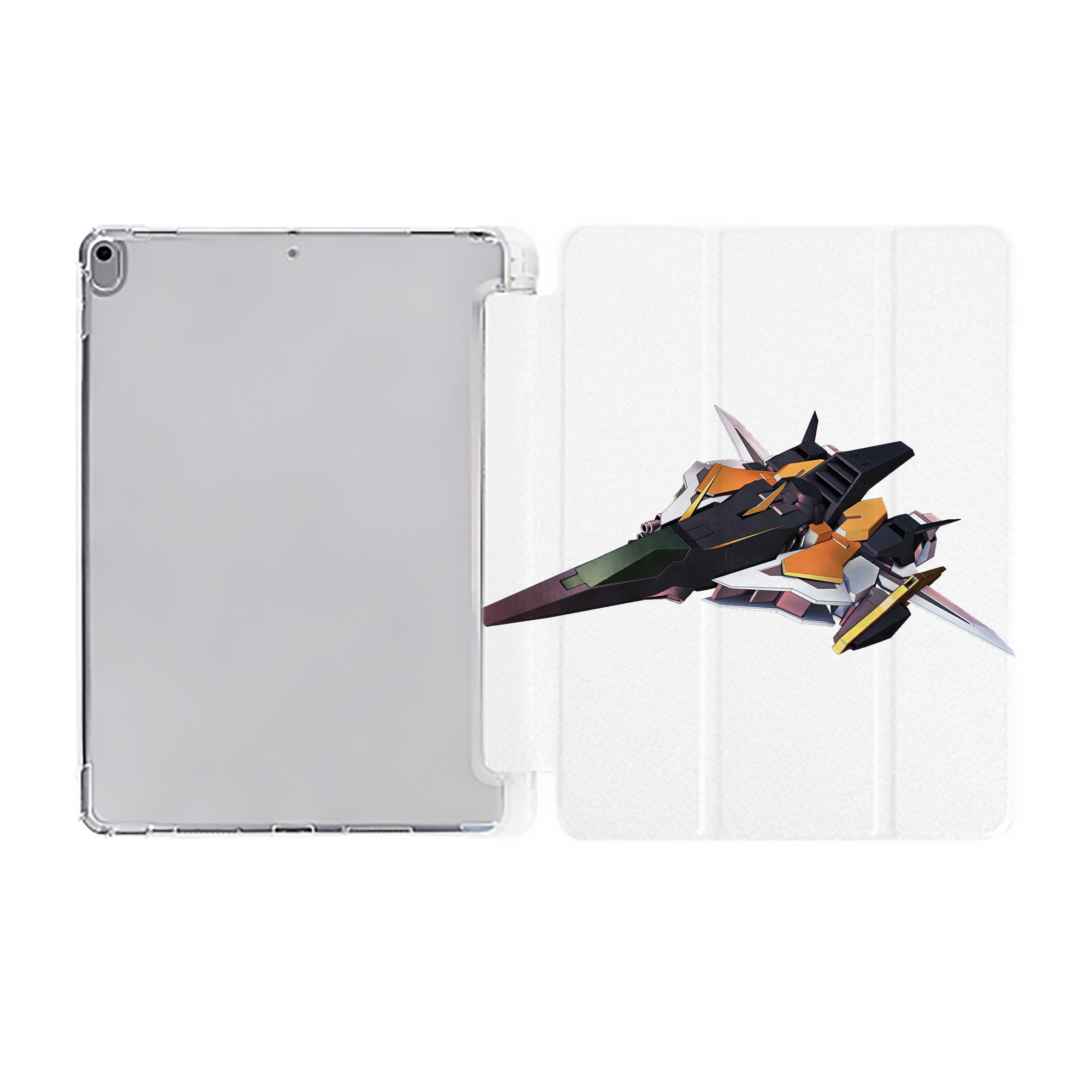 （画像用） 機動戦士ガンダム Mobile Suit Gundam IPad ケース ペン収納付き 三つ折りスタンド PUレザー×シリコン 対応機種9.5/10.5/10.9インチ